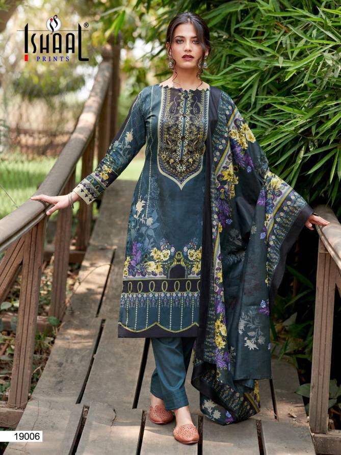 Ishaal Gulmohar 19 Latest Fancy Designer Casual Wear Pure Lawn Cotton Karachi Dress Readymade Collection 


